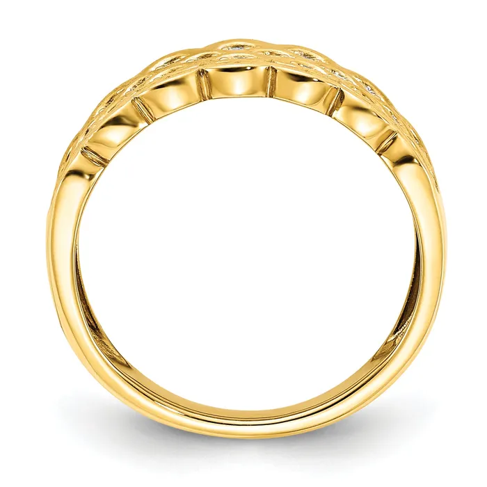 Goldia Rings 025ct CZ Solid Real 14K Complete Pave Wedding Wedding Band Ring