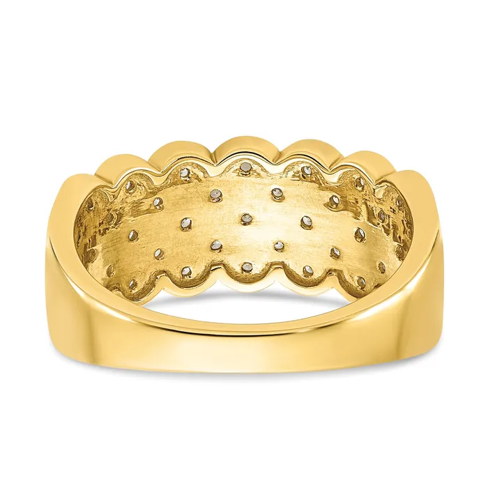 Goldia Rings 025ct CZ Solid Real 14K Complete Pave Wedding Wedding Band Ring