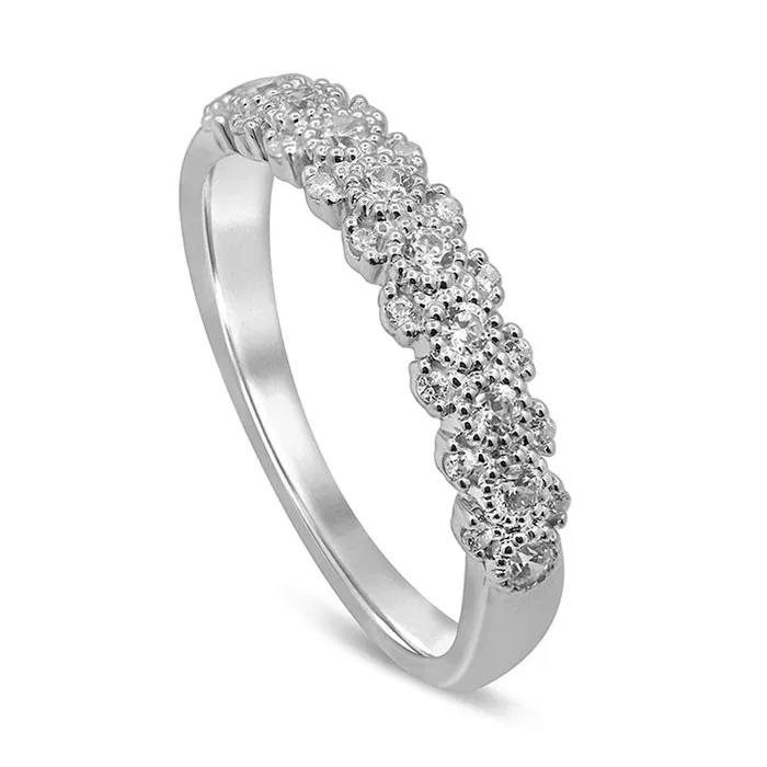 Goldia Rings 033 CT TW Natural Diamond Beaded Frames Anniversary Band in Solid 10K White Gold Goldia Rings 033 CT TW Natural Diamond Beaded Frames Anniversary Band in Solid 10K White Gold