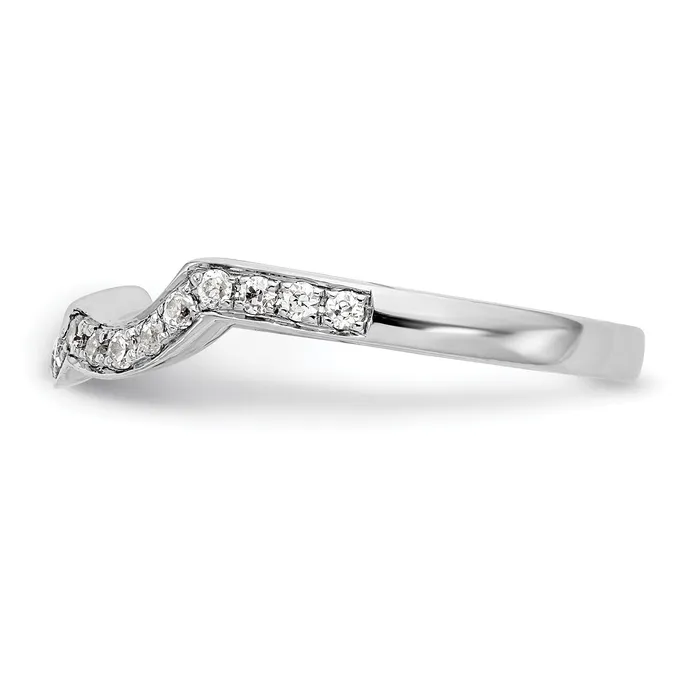 Goldia Rings 034ct CZ Solid Real 14K White Gold Wedding Wedding Band Ring