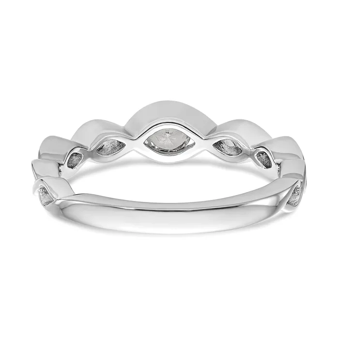 Goldia Rings 036ct CZ Solid Real 14K White Gold Wedding Band Ring