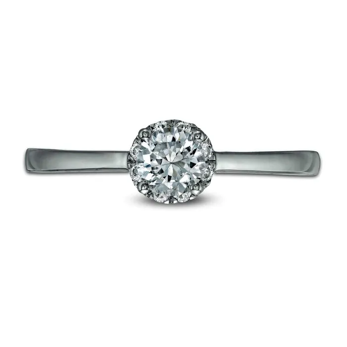 Goldia Rings 038 CT TW Natural Diamond Frame Engagement Ring in Solid 10K White Gold Goldia Rings 038 CT TW Natural Diamond Frame Engagement Ring in Solid 10K White Gold