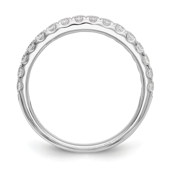 Goldia Rings 056ct CZ Solid Real 14k White Gold Wedding Wedding Band Ring