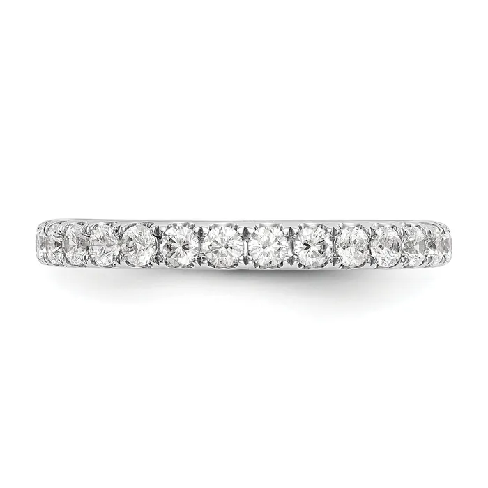Goldia Rings 056ct CZ Solid Real 14k White Gold Wedding Wedding Band Ring