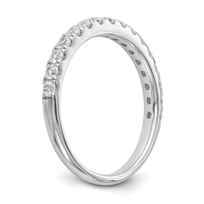 Goldia Rings 056ct CZ Solid Real 14k White Gold Wedding Wedding Band Ring