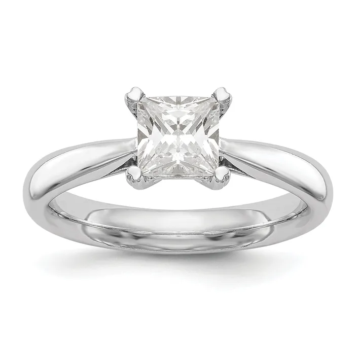 Goldia Rings 100ct CZ Solid Real 14k White Gold Square Solitaire Engagement Ring Goldia Rings 100ct CZ Solid Real 14k White Gold Square Solitaire Engagement Ring