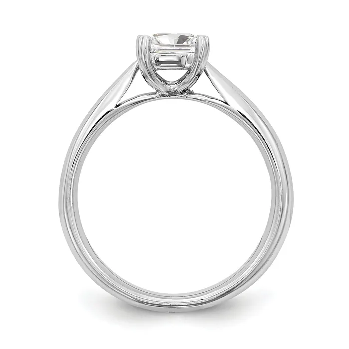 Goldia Rings 100ct CZ Solid Real 14k White Gold Square Solitaire Engagement Ring