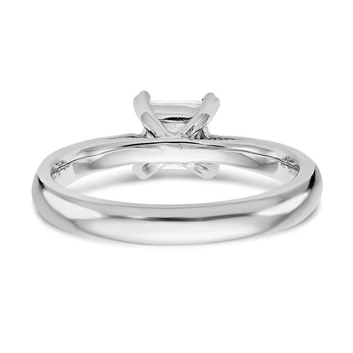 Goldia Rings 100ct CZ Solid Real 14k White Gold Square Solitaire Engagement Ring
