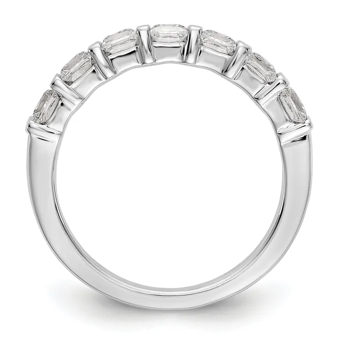 Goldia Rings 120ct CZ Solid Real 14K White Gold 7Stone Wedding Band Ring