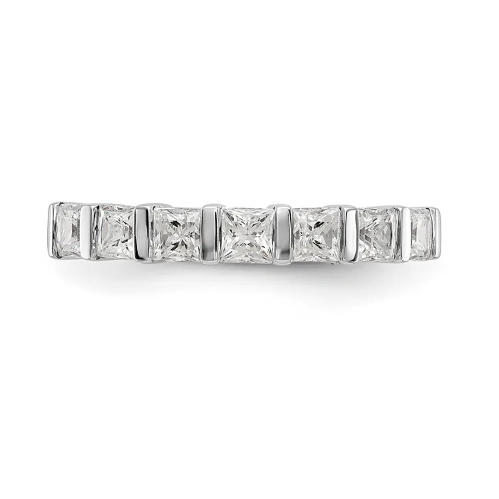 Goldia Rings 120ct CZ Solid Real 14K White Gold 7Stone Wedding Band Ring