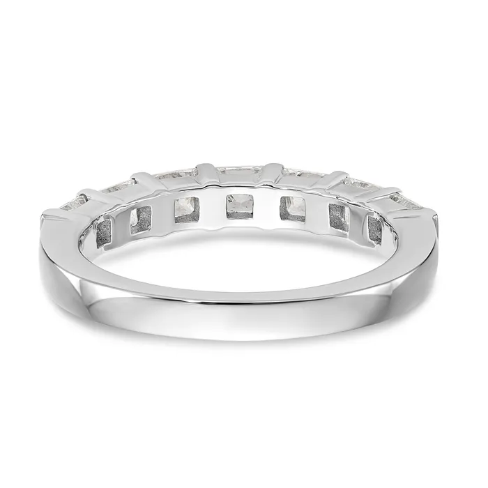 Goldia Rings 120ct CZ Solid Real 14K White Gold 7Stone Wedding Band Ring