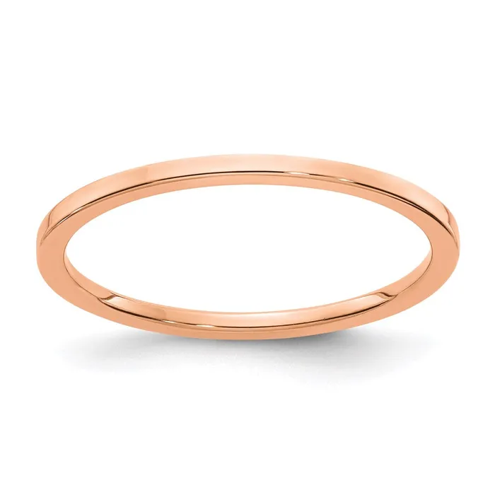 Goldia Rings 10K Rose Gold 12mm Flat Stackable Mens Ladies Wedding Band Ring Goldia Rings 10K Rose Gold 12mm Flat Stackable Mens Ladies Wedding Band Ring