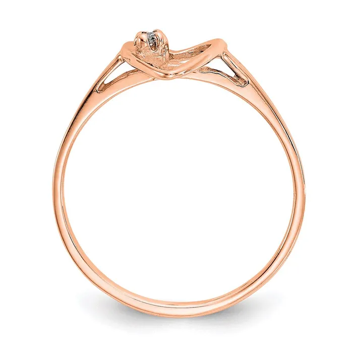 Goldia Rings 14k Rose Gold A Real Diamond heart ring