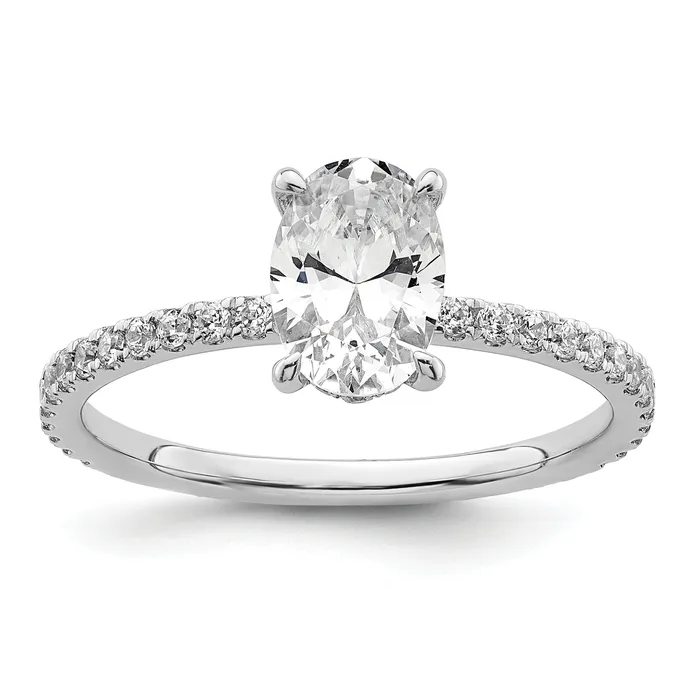 Goldia Rings 14k White Gold 13 Ct Lab Grown Diamond VSSI G 1 Ct center Flair Oval Engagement Ring Goldia Rings 14k White Gold 13 Ct Lab Grown Diamond VSSI G 1 Ct center Flair Oval Engagement Ring