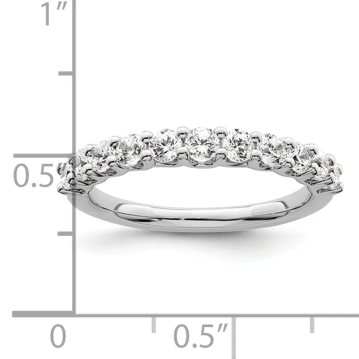Goldia Rings 14k White Gold 34 Ct Lab Grown Diamond VSSI G Eleven Stone Fashion band