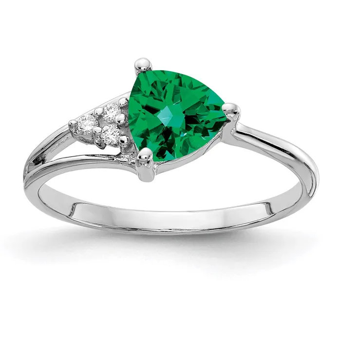Goldia Rings 14k White Gold 6mm Mount St Helens A Real Diamond ring
