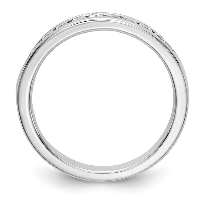 Goldia Rings 14k White Gold 9Stone 13 carat Round Diamond Complete Channel Band