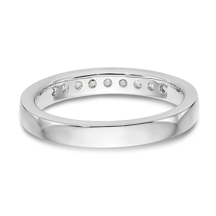 Goldia Rings 14k White Gold 9Stone 13 carat Round Diamond Complete Channel Band