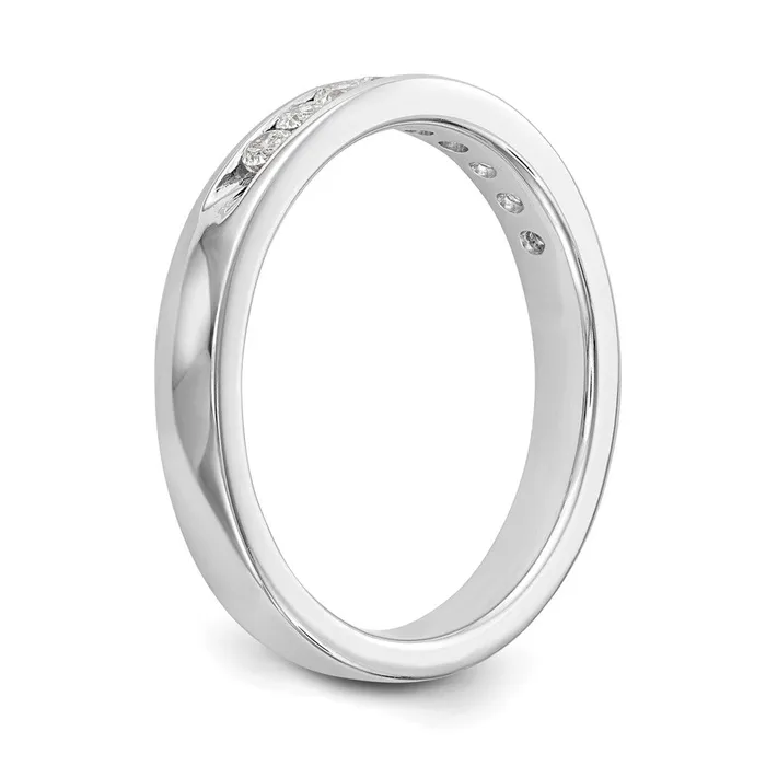 Goldia Rings 14k White Gold 9Stone 13 carat Round Diamond Complete Channel Band