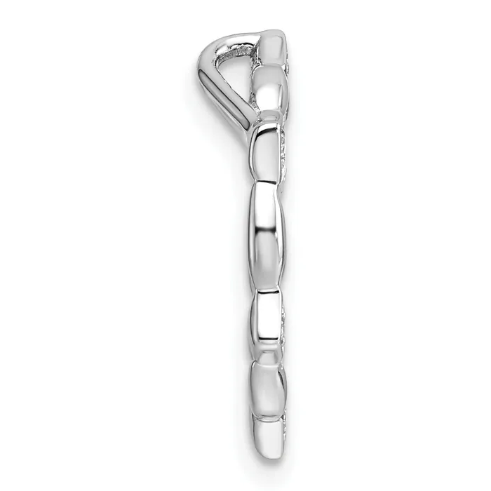 Goldia Rings 14K White Gold Lab Grown Diamond VSSI G Round Chain Slide