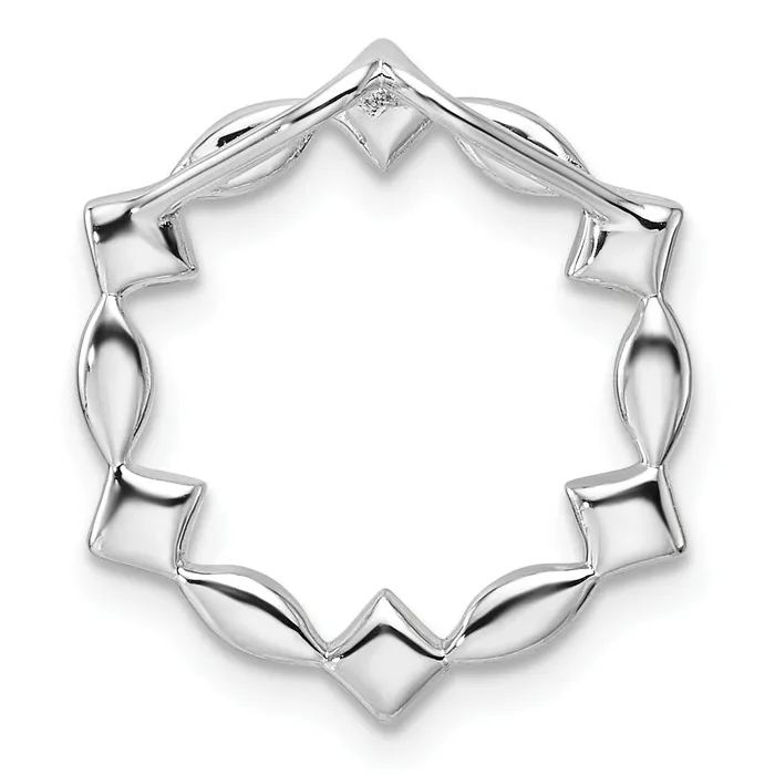 Goldia Rings 14K White Gold Lab Grown Diamond VSSI G Round Chain Slide