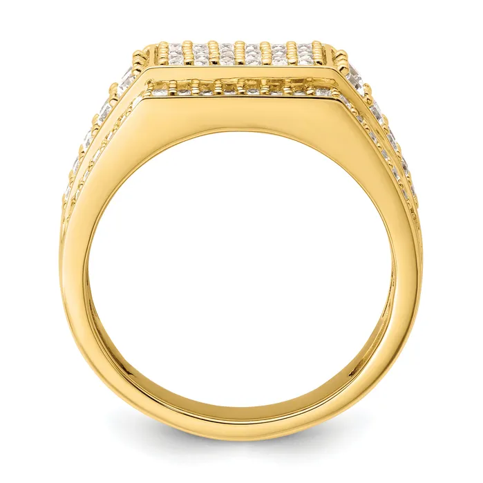 Goldia Rings 14k Yellow Gold 1 38 Ct Lab Grown Diamond VSSI G Mens Ring