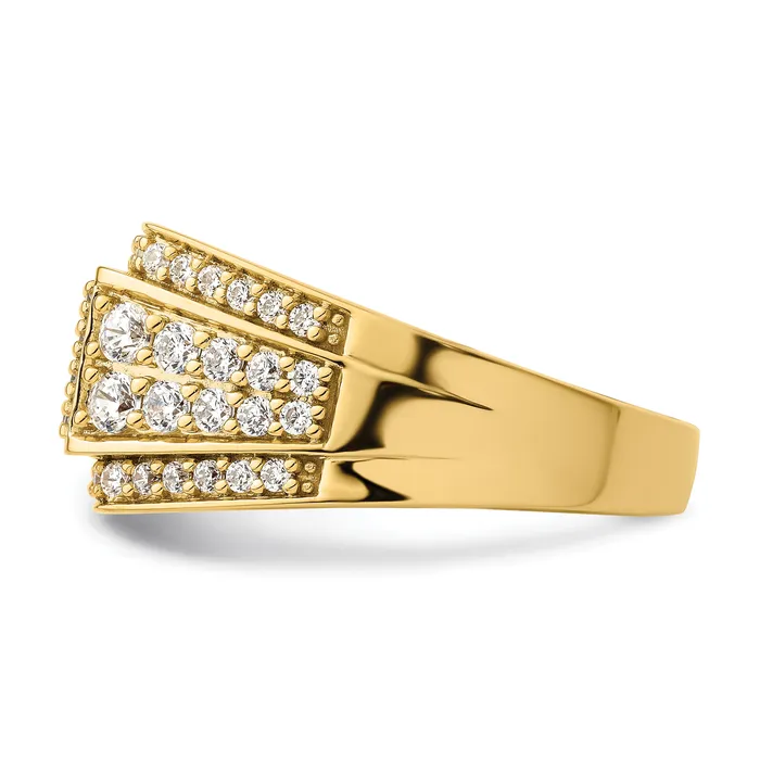 Goldia Rings 14k Yellow Gold 1 38 Ct Lab Grown Diamond VSSI G Mens Ring