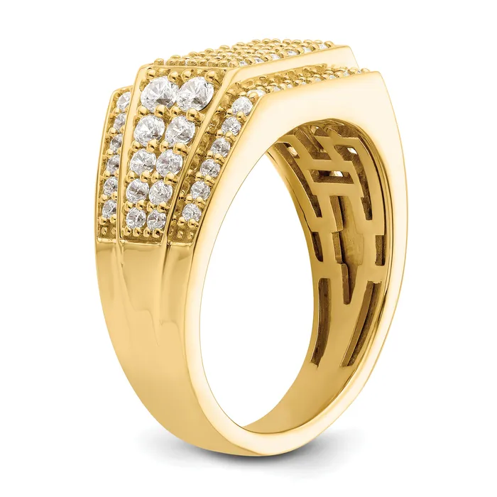 Goldia Rings 14k Yellow Gold 1 38 Ct Lab Grown Diamond VSSI G Mens Ring