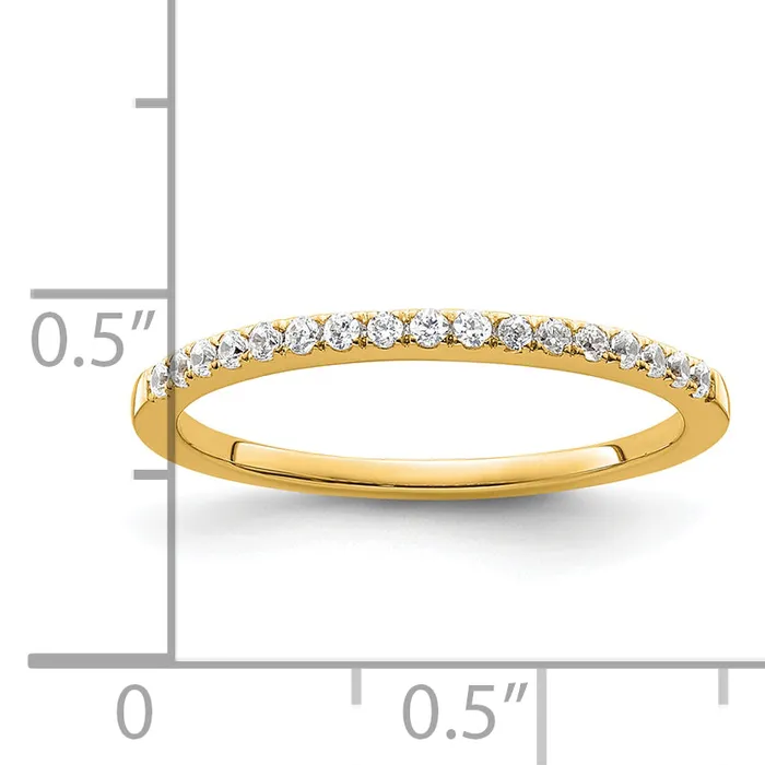 Goldia Rings 14k Yellow Gold 16 Ct Lab Grown Diamond VSSI G Wedding Band Ring