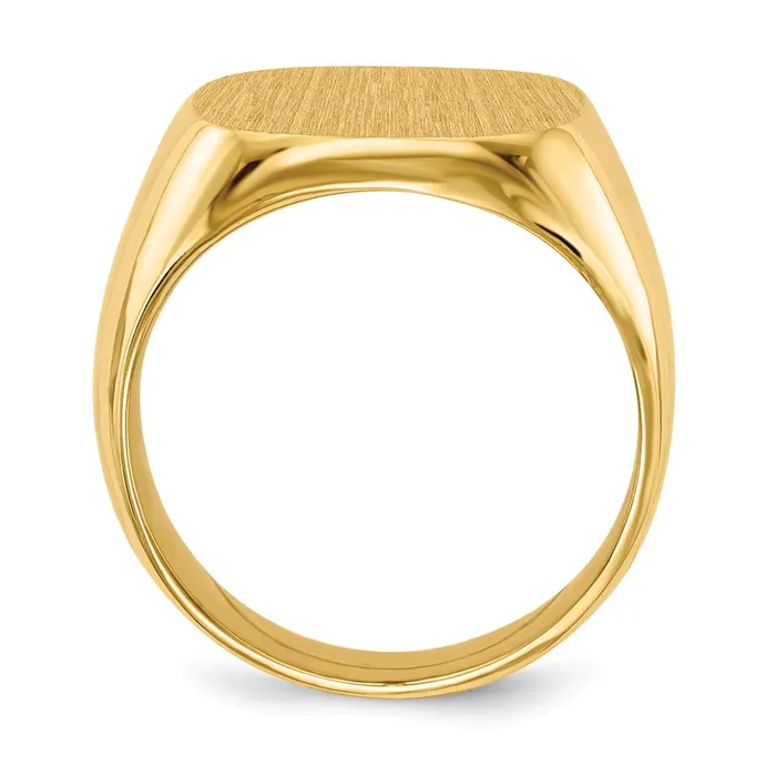 Goldia Rings 14K Yellow Gold 160x170mm Closed Back Mens Signet Ring