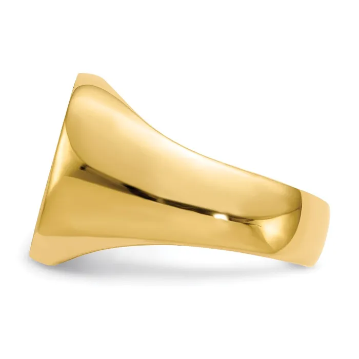 Goldia Rings 14K Yellow Gold 160x170mm Closed Back Mens Signet Ring