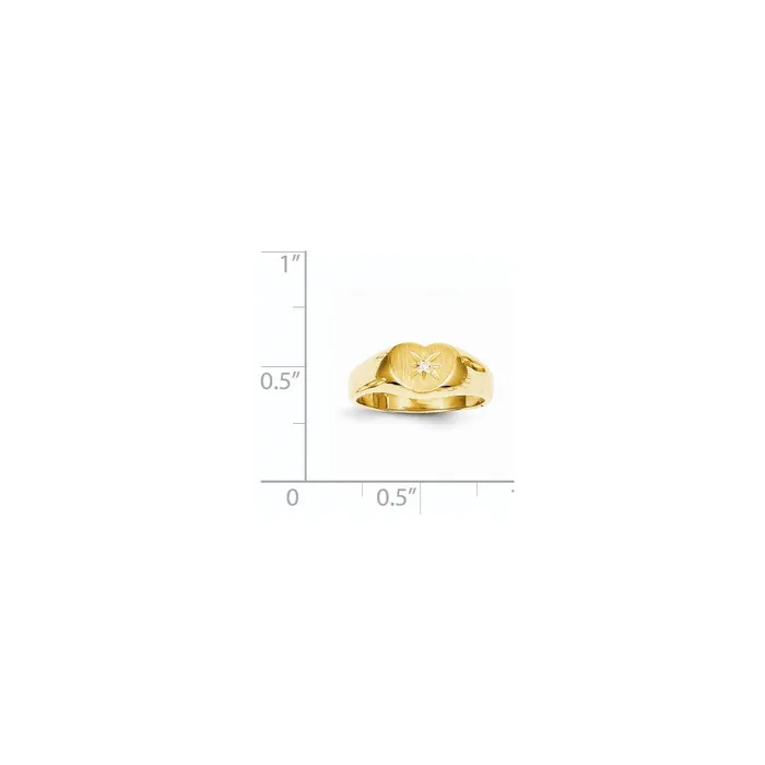 Goldia Rings 14k Yellow Gold AAA Diamond signet ring