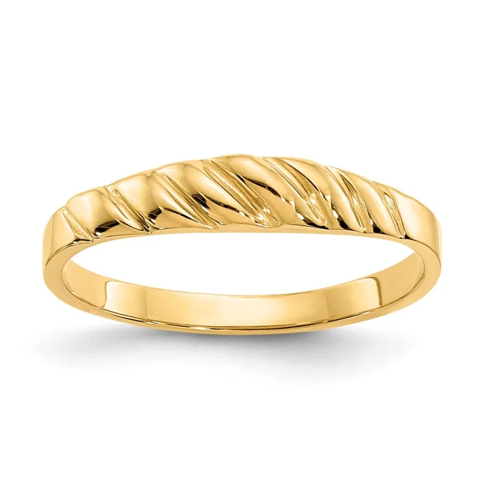 Goldia Rings 14K Yellow Gold Polished Valley Dome Ring