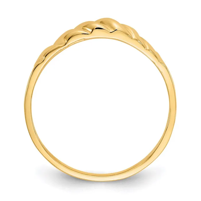 Goldia Rings 14K Yellow Gold Polished Valley Dome Ring