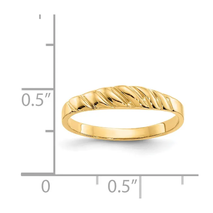 Goldia Rings 14K Yellow Gold Polished Valley Dome Ring