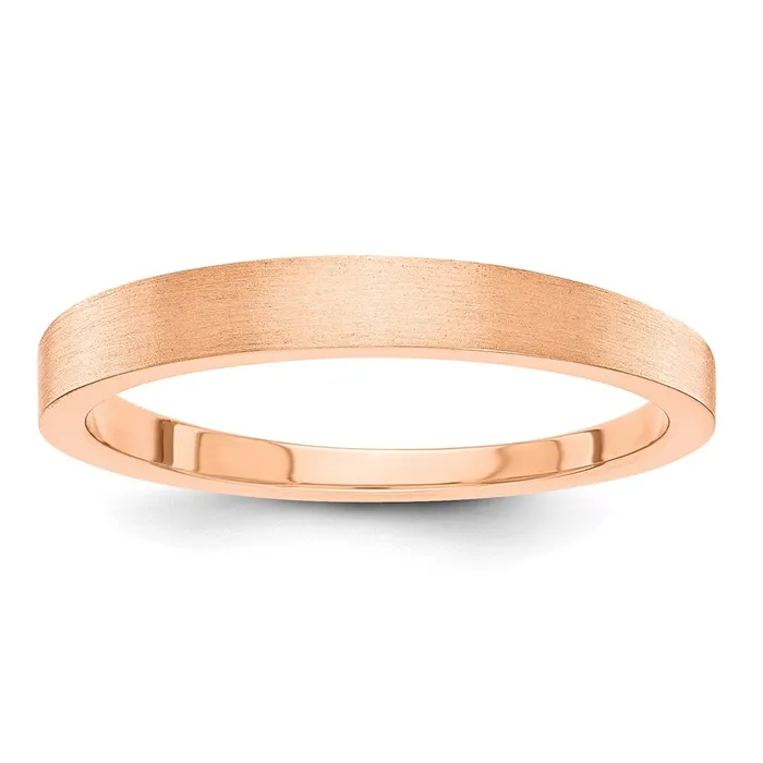 Goldia Rings Solid 10K Rose Gold 3mm Satin Tapered MensWomens Wedding Band Ring Size 65 Goldia Rings Solid 10K Rose Gold 3mm Satin Tapered MensWomens Wedding Band Ring Size 65