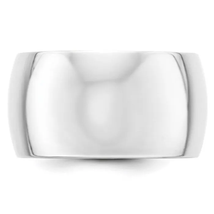 Goldia Rings Solid 10K White Gold 12mm Half Round MensWomens Wedding Band Ring Size 95 Goldia Rings Solid 10K White Gold 12mm Half Round MensWomens Wedding Band Ring Size 95