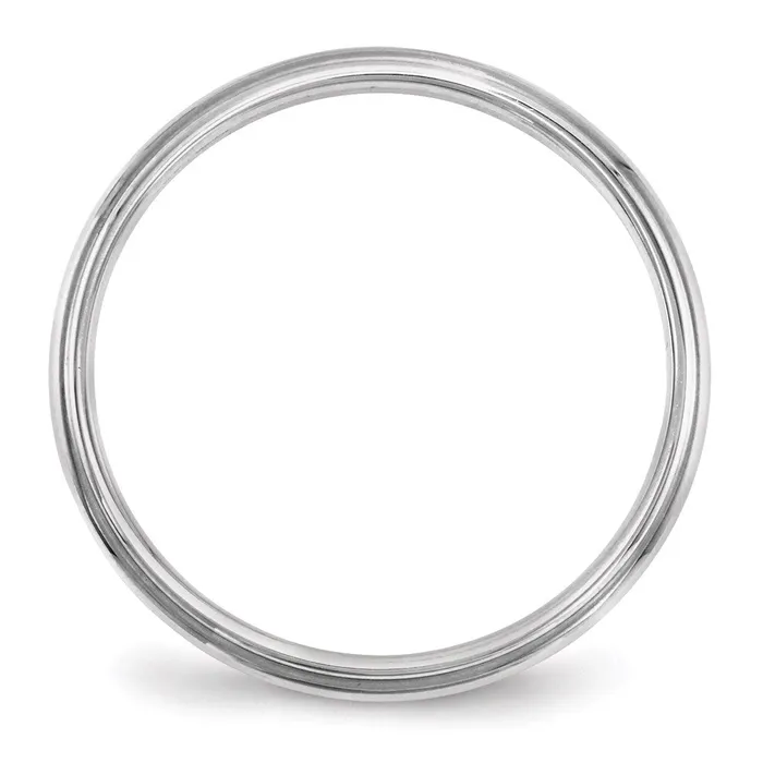 Goldia Rings Solid 10K White Gold 25mm Half Round with Edge MensWomens Wedding Band Ring Size 125 Goldia Rings Solid 10K White Gold 25mm Half Round with Edge MensWomens Wedding Band Ring Size 125