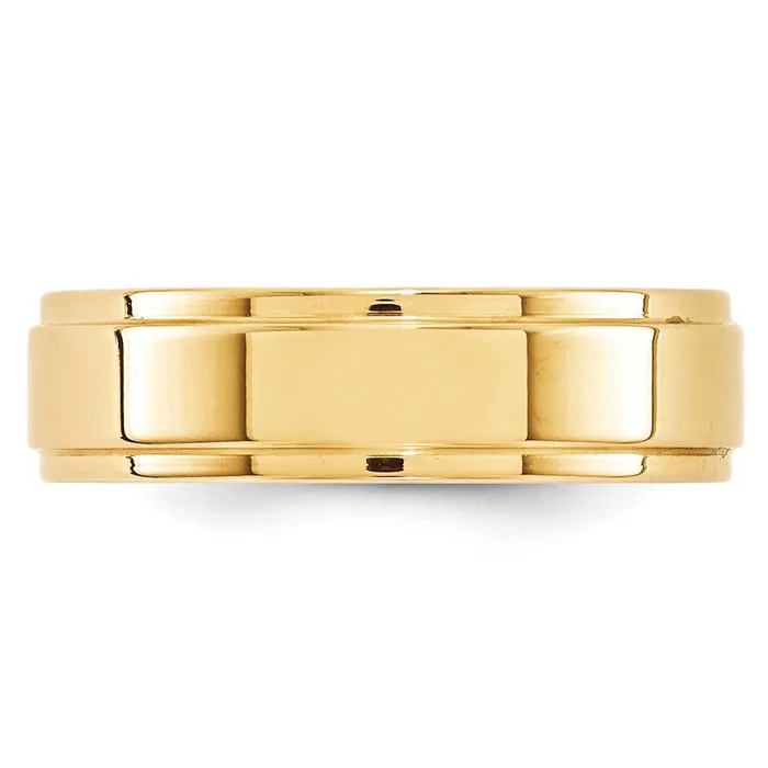 Goldia Rings Solid 10K Yellow Gold 6mm Flat with Step Edge MensWomens Wedding Band Ring Size 75 Goldia Rings Solid 10K Yellow Gold 6mm Flat with Step Edge MensWomens Wedding Band Ring Size 75