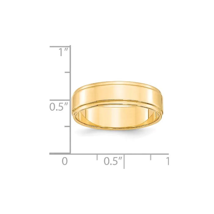 Goldia Rings Solid 10K Yellow Gold 6mm Flat with Step Edge MensWomens Wedding Band Ring Size 75 Goldia Rings Solid 10K Yellow Gold 6mm Flat with Step Edge MensWomens Wedding Band Ring Size 75