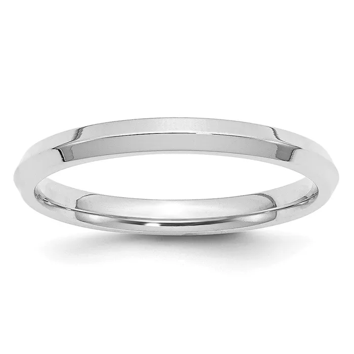 Goldia Rings Solid 14K White Gold 25mm Knife Edge Comfort Fit MensWomens Wedding Band Ring Size 10 Goldia Rings Solid 14K White Gold 25mm Knife Edge Comfort Fit MensWomens Wedding Band Ring Size 10