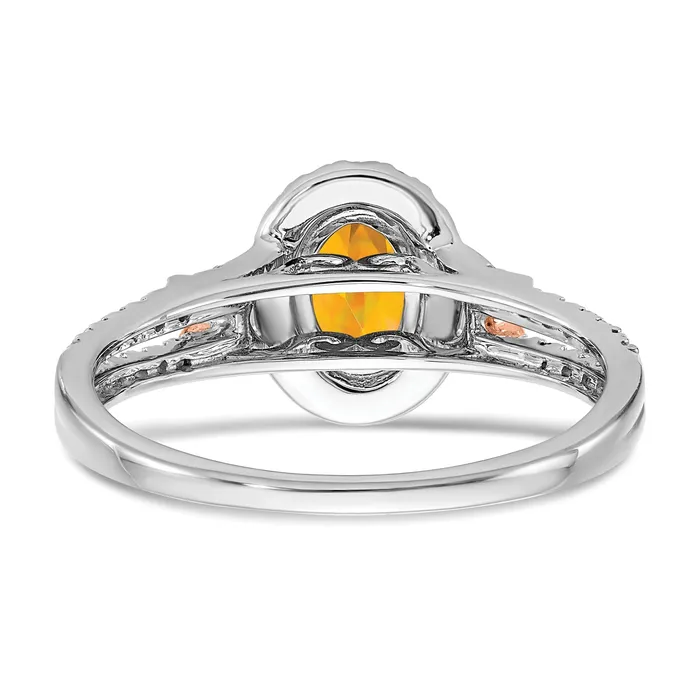 Goldia Rings Solid 14k White Gold Simulated CZ Initial E Ring