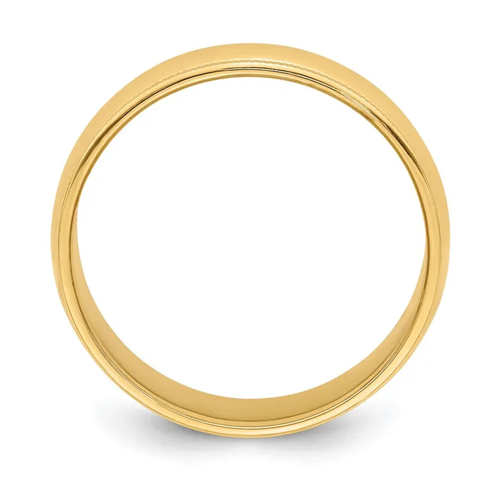 Goldia Rings Solid 14K Yellow Gold 6mm Milgrain HalfRound Wedding MensWomens Wedding Band Ring Size 55 Goldia Rings Solid 14K Yellow Gold 6mm Milgrain HalfRound Wedding MensWomens Wedding Band Ring Size 55