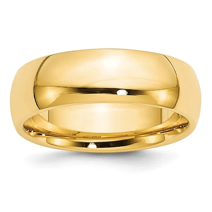 Goldia Rings Solid 14K Yellow Gold 7mm Comfort Fit MensWomens Wedding Band Ring Size 55 Goldia Rings Solid 14K Yellow Gold 7mm Comfort Fit MensWomens Wedding Band Ring Size 55