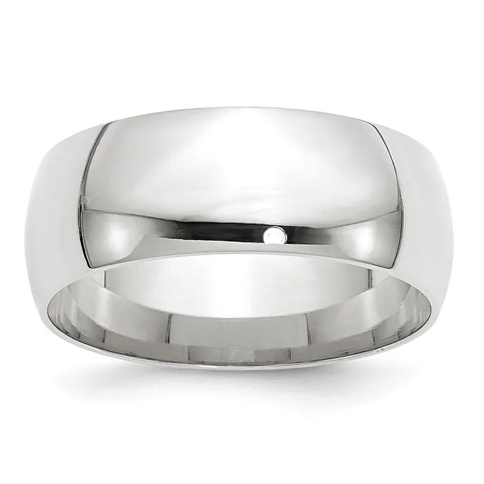 Goldia Rings Solid 18K White Gold 8mm Light Weight Comfort Fit MensWomens Wedding Band Ring Size 5 Goldia Rings Solid 18K White Gold 8mm Light Weight Comfort Fit MensWomens Wedding Band Ring Size 5