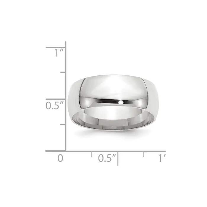 Goldia Rings Solid 18K White Gold 8mm Light Weight Comfort Fit MensWomens Wedding Band Ring Size 5 Goldia Rings Solid 18K White Gold 8mm Light Weight Comfort Fit MensWomens Wedding Band Ring Size 5