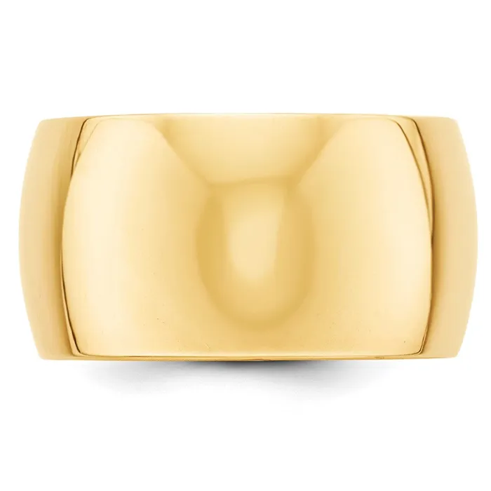 Goldia Rings Solid 18K Yellow Gold 12mm Half Round MensWomens Wedding Band Ring Size 6 Goldia Rings Solid 18K Yellow Gold 12mm Half Round MensWomens Wedding Band Ring Size 6