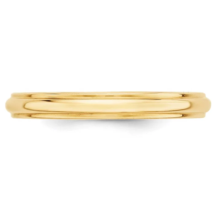 Goldia Rings Solid 18K Yellow Gold 3mm Half Round with Edge MensWomens Wedding Band Ring Size 7 Goldia Rings Solid 18K Yellow Gold 3mm Half Round with Edge MensWomens Wedding Band Ring Size 7