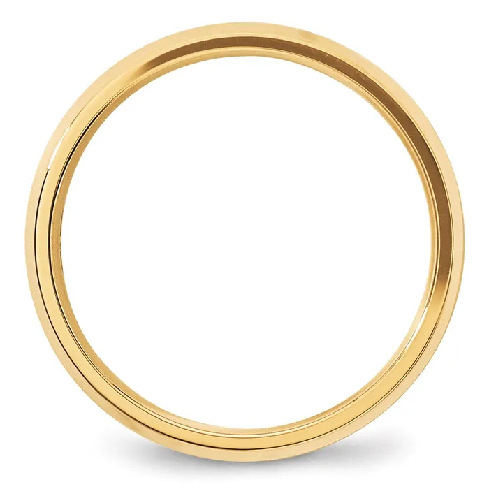 Goldia Rings Solid 18K Yellow Gold 5mm Bevel Edge Comfort Fit MensWomens Wedding Band Ring Size 125 Goldia Rings Solid 18K Yellow Gold 5mm Bevel Edge Comfort Fit MensWomens Wedding Band Ring Size 125