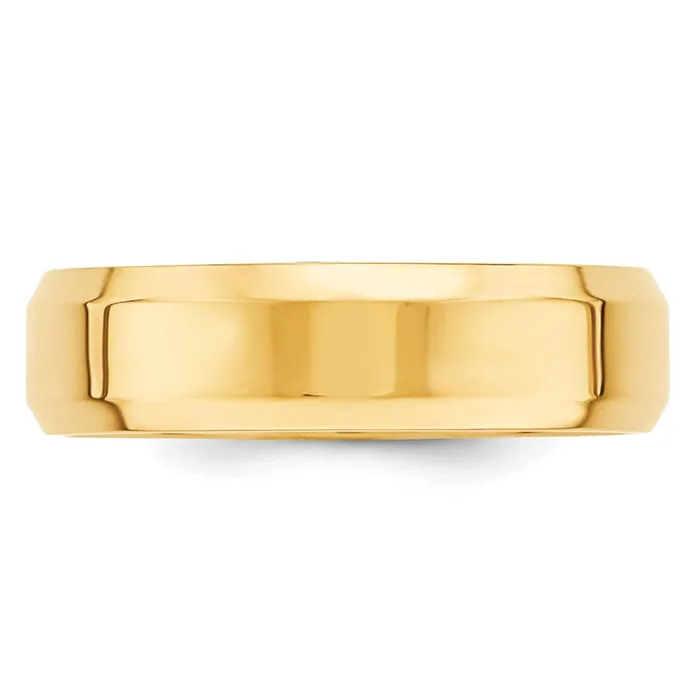 Goldia Rings Solid 18K Yellow Gold 6mm Bevel Edge Comfort Fit MensWomens Wedding Band Ring Size 65 Goldia Rings Solid 18K Yellow Gold 6mm Bevel Edge Comfort Fit MensWomens Wedding Band Ring Size 65